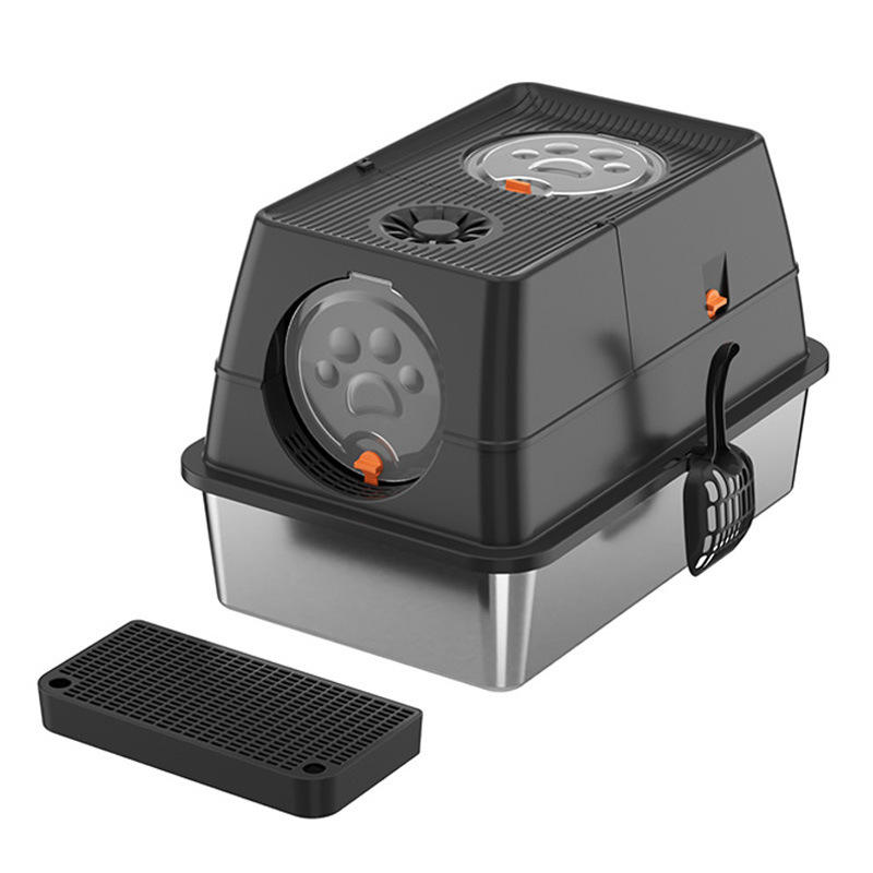 Odor-Control Stainless Litter Box